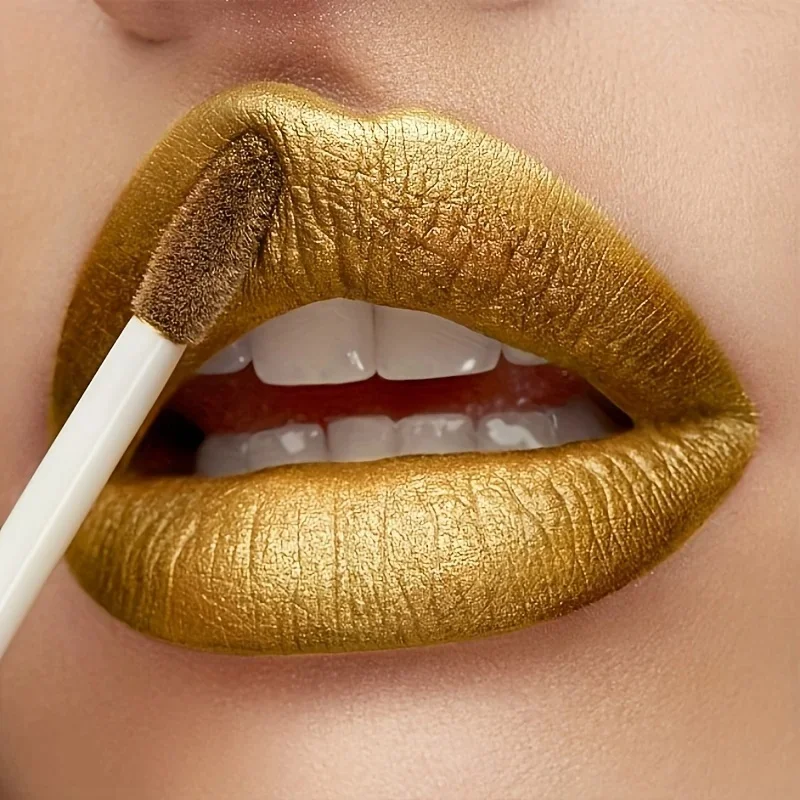 1 stuks luxe Golden Bar-lippenstift: langdurige matte fluwelen afwerking met niet-vervagende en waterdichte eigenschappen - afbeelding 2