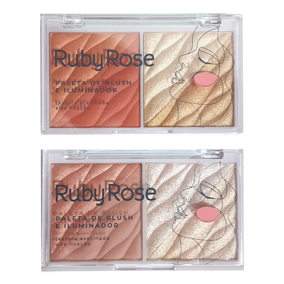 Blush and Illuminator Palette-Ruby Rose