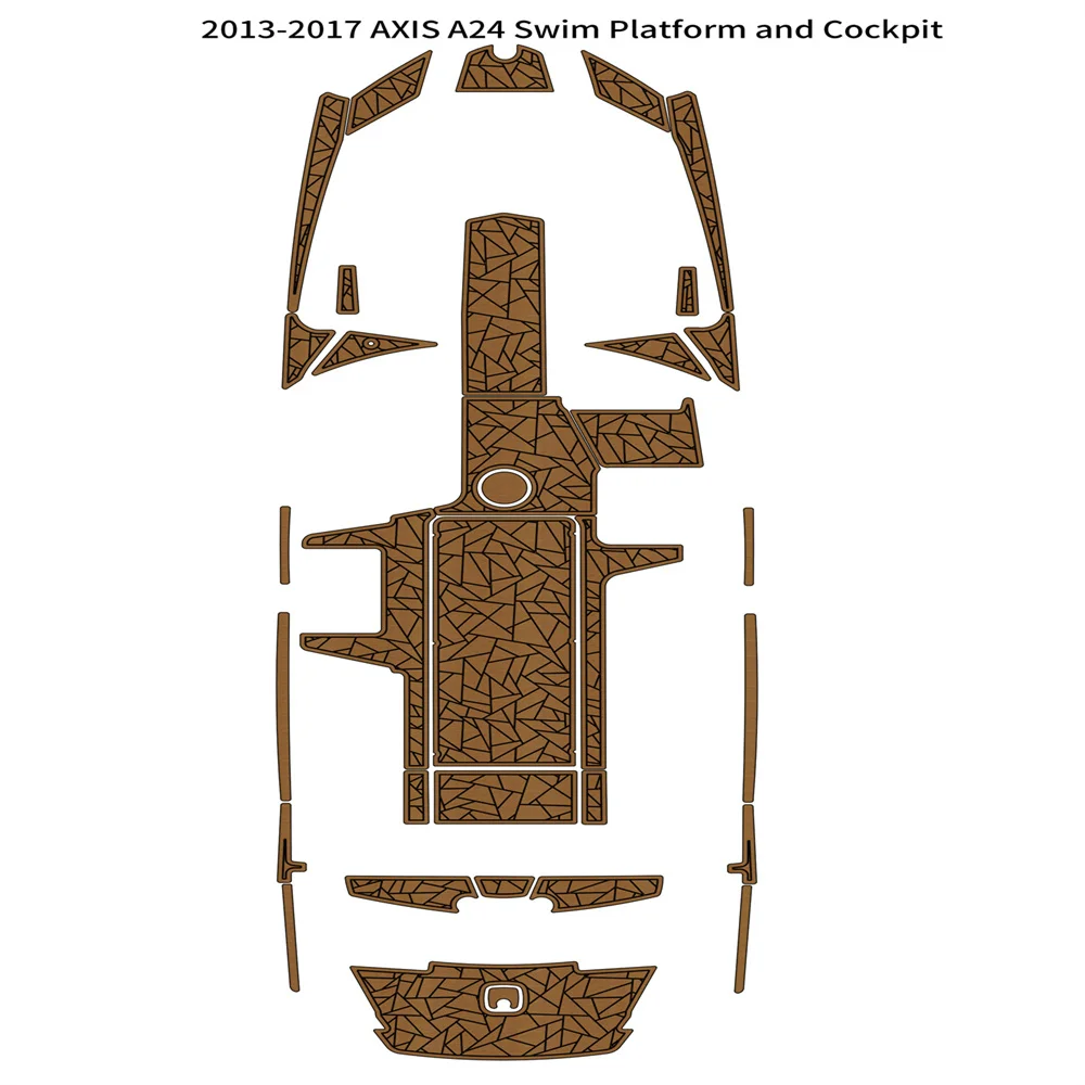 

Boat EVA Faux Teak Decking Floor Compatible with 2013-2017 AXIS A24 Swim Platform Cockpit Pad Boat EVA Foam Teak Deck Floor Mat