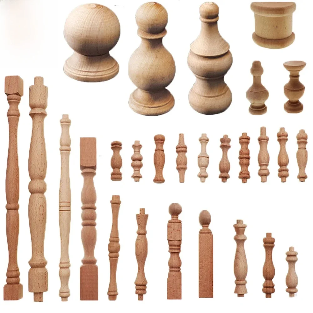 Pieds de meuble Vintage en bois massif sculpté, Style européen, accessoires de décoration pour la maison