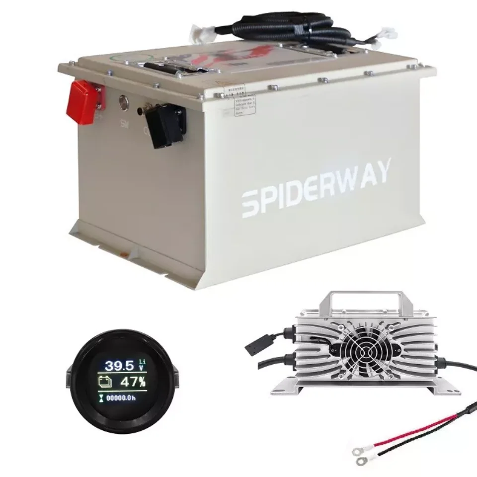 

36V 105Ah LiFePO4 Lithium Battery with LCD Screen, Built-in Smart BMS, for Toyota Hyster Crown Forklift