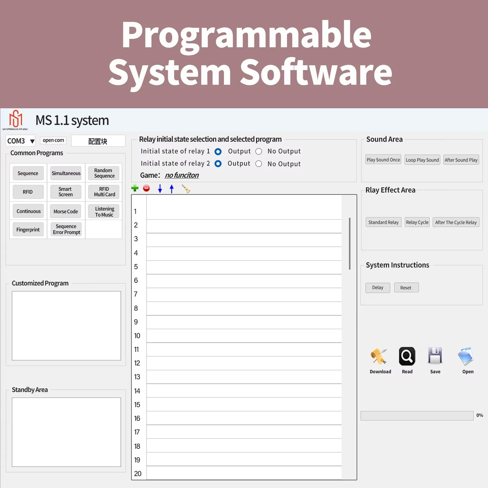 غامض ستوديو غرفة سرية الهروب لعبة آلية الدعائم لغز إلكتروني رائع 1987 GY تبديل التبديل 2 موقف الإصدار