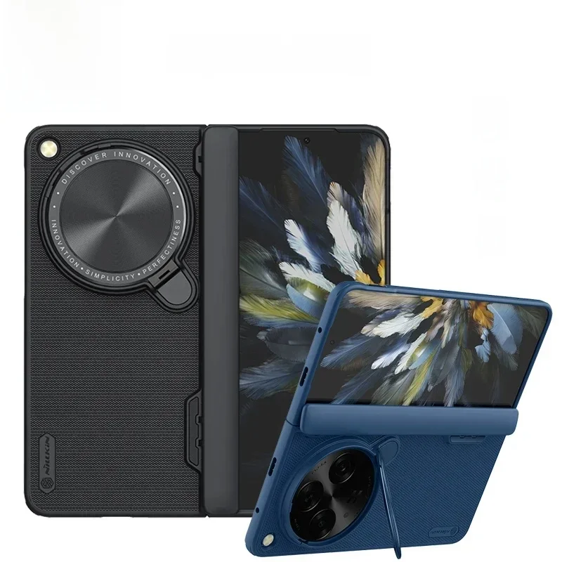 Dla OnePlus Open Case NILLKIN Frosted Shield Prop Full Coverage Lens Flip Bracket Dla One Plus Open With Mobile Phone Holder — zdjęcie produktu 7