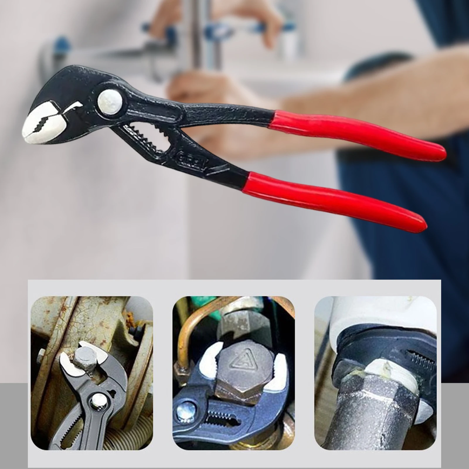 1 كماشة مضخة مياه اللسان والأخدود كماشة مقبض مريح تصميم قابل للتعديل للأجهزة الإلكترونية إصلاح المنزل 7/10/12 بوصة #5