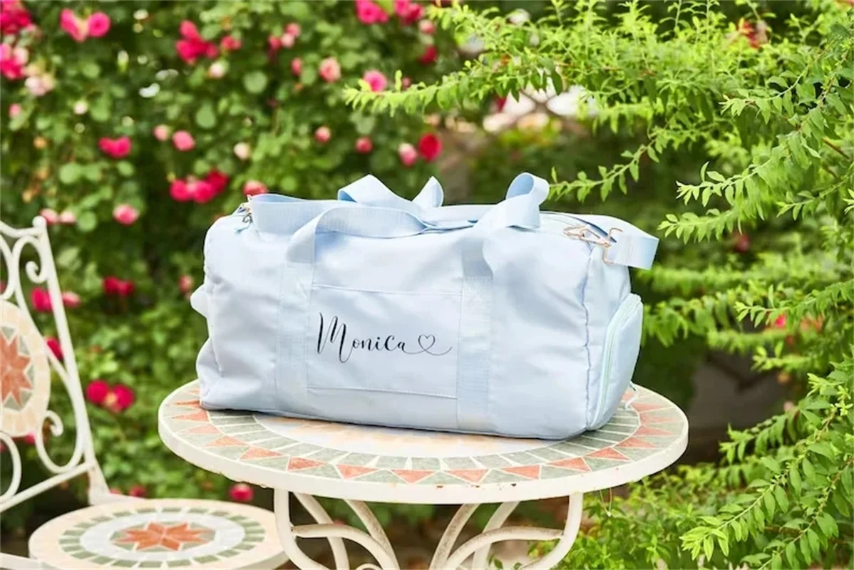 Monogrammed Duffle Bag Personalized Bridesmaid Gift Fitness Bag Camp Bag Overnight Gym Baby Bag Bridal Shower Gift Hospital