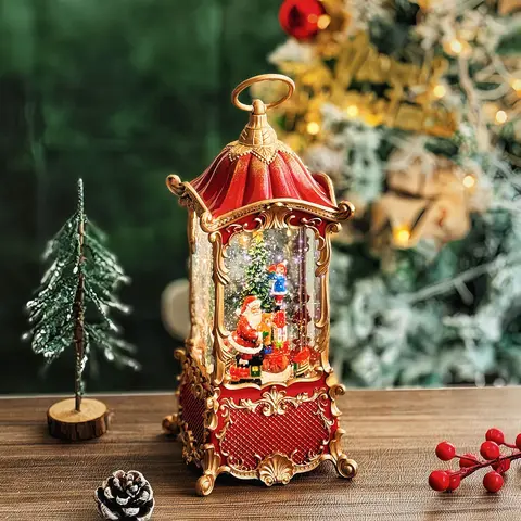 Carrossel de natal velho árvore caixa de música luzes led com mudanças de cor aniversário natal presentes do dia dos namorados