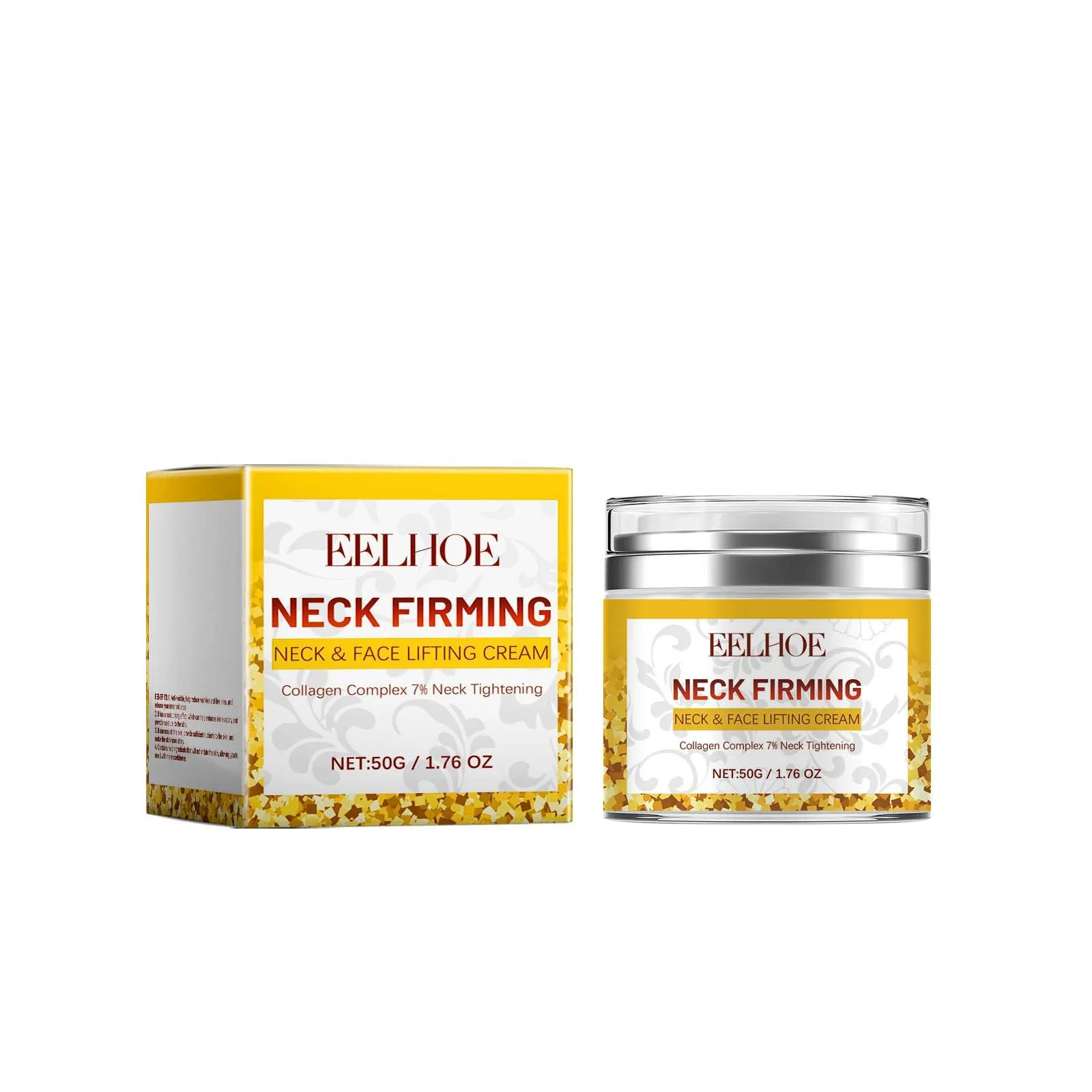 EELHOE Crema lifting per danni al collo e al viso Riparazione della pelle Ridurre i pori Rassodante della pelle Ripristina la pelle delicata Crema idratante 50g