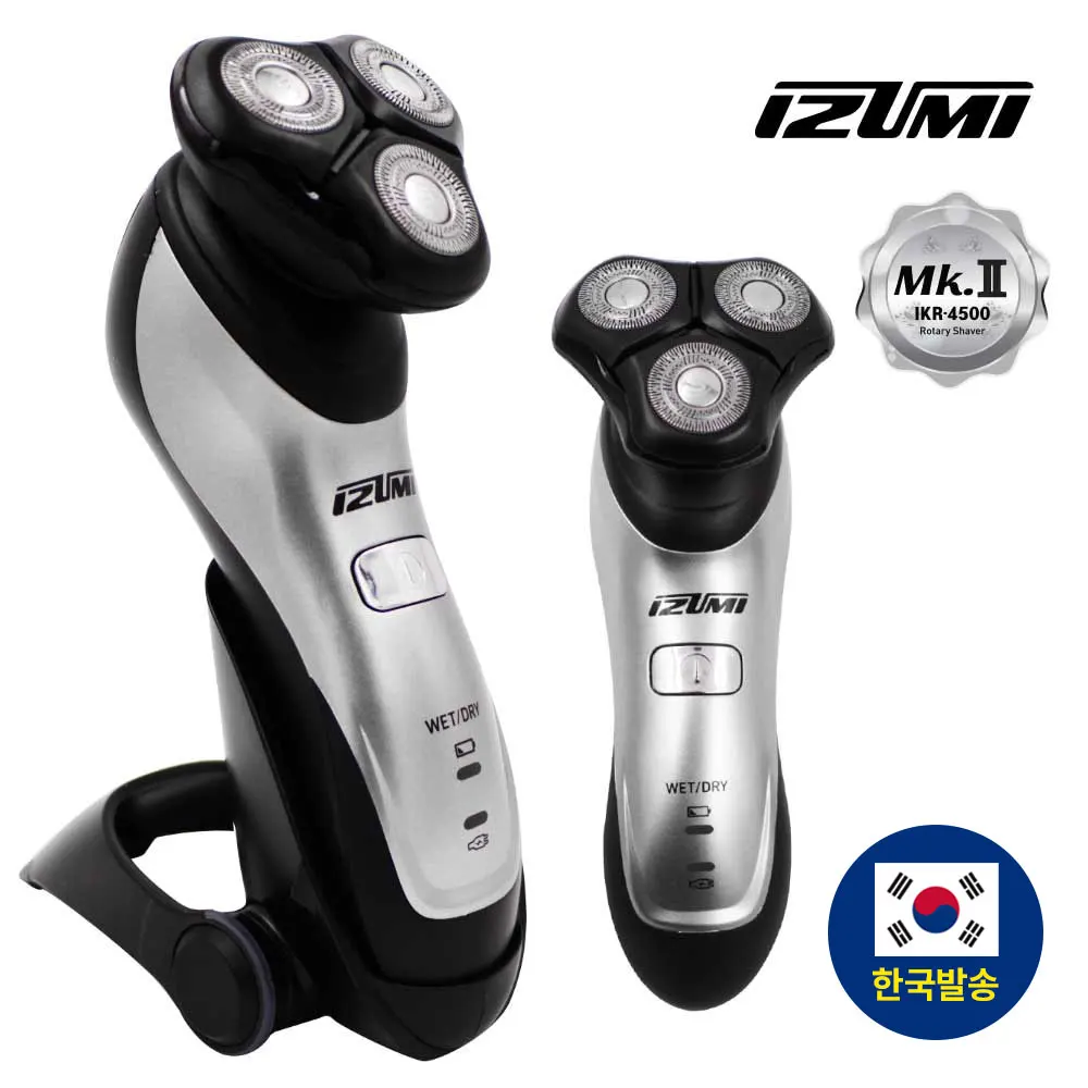 Izumi premium refix triple blade waterproof Electrical Rotary Shaver for Men 3D Floating Blade Washable