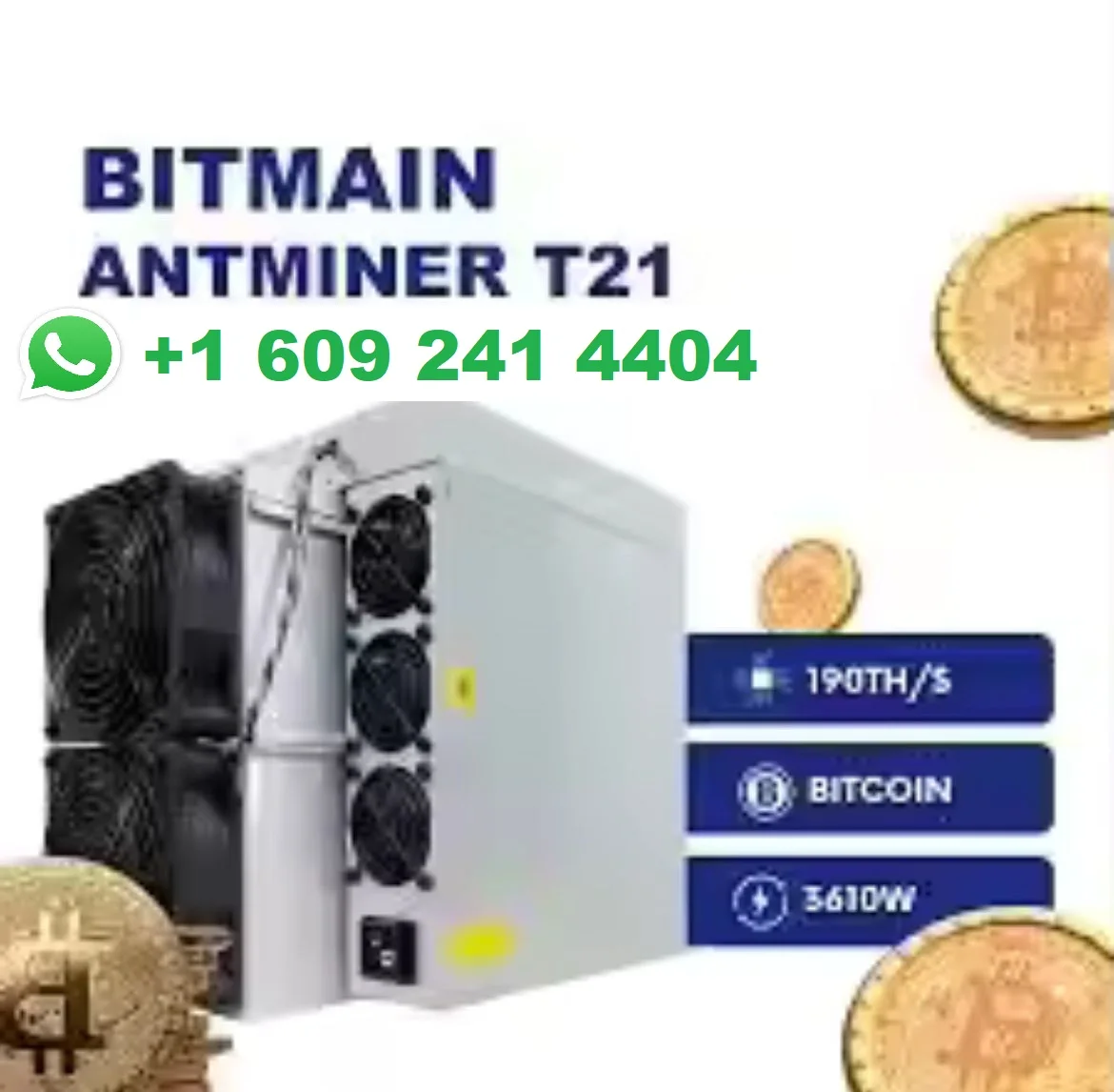 ST BRAND NEW  Bitmain Antminer T21 Bitcoin Miner 190TH/s 3610W with SHA-256 Algorithm Powerful Crypto Hardware FREE SHIPPING