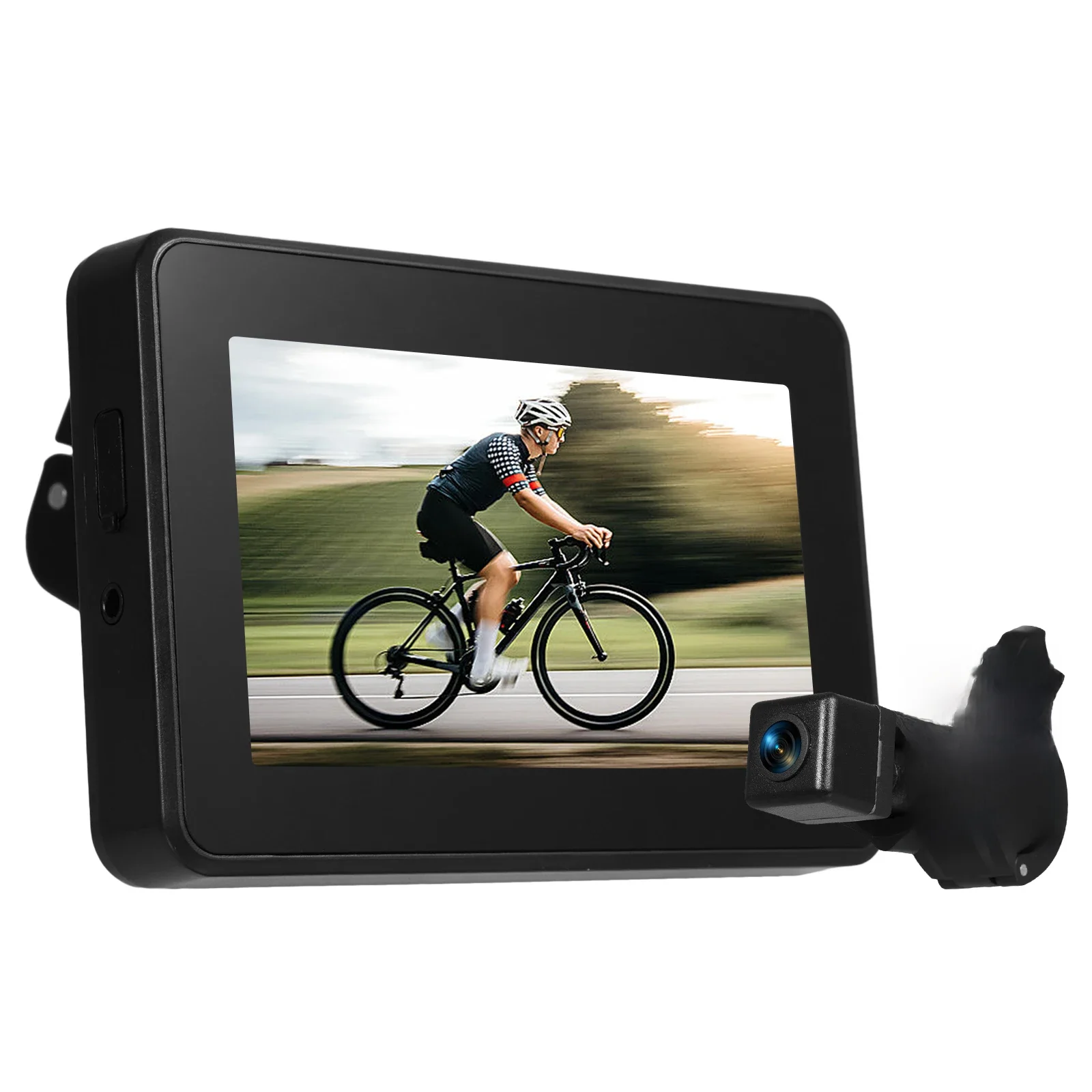 AliExpress NONE Handlebar Bike Mirror, Bicycle Rear View Camera with 4.3'' Screen Night Vision Function 150° Wide Angle View Adjustable Bracket