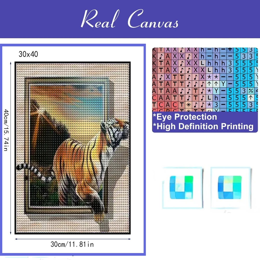 Kit pittura diamante 5D tigre aquila leopardo animali fai da te diamante pieno mosaico intarsiato a mano strass ricamo decorazioni per la casa regalo