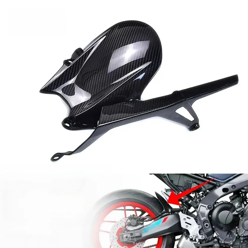 Koolstofvezel Motorfiets Achterspatbord Voor Yamaha MT09 FZ09 2021-2024 Wiel Hugger Spatbord Modder Splash Guard Mt 09 sp MT-09 2022 - afbeelding 2