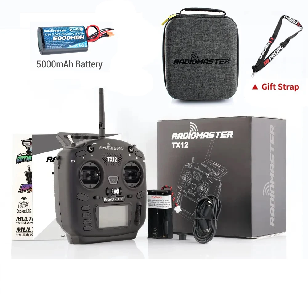 RadioMaster TX12 MKII ELRS EdgeTX OpenTX FCC LBT M2 16CH Hall Gimbals Multi-Module Compatible Radio Control Transmitter