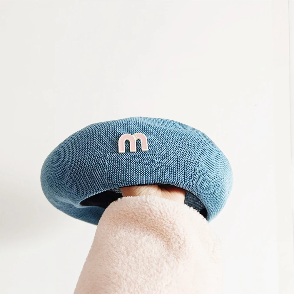 Summer new beret English letter Women hat beret breathable adjustable artist hat pumpkin hat 모자 gorras beret