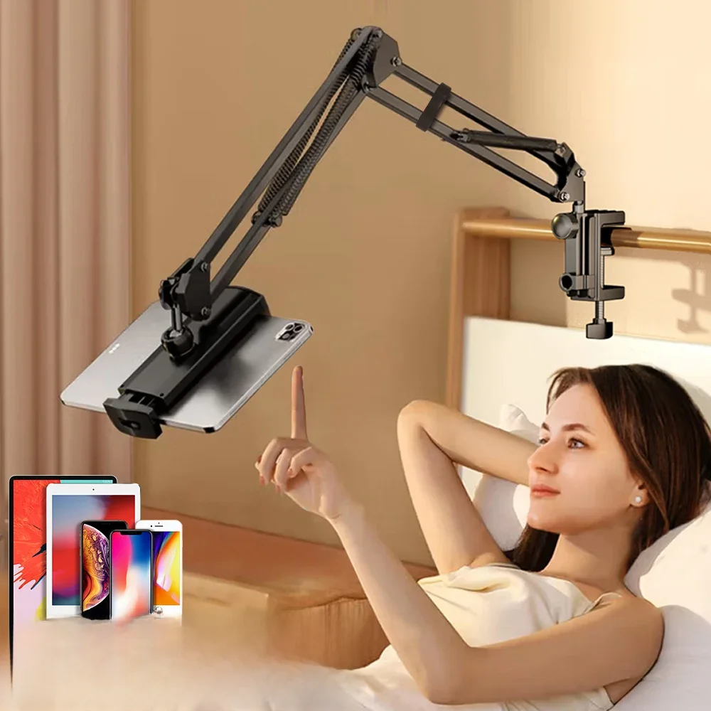 Support universel de téléphone pour tablette, flexible et articulé, en aluminium, pour tous les appareils de 4 à 11 pouces