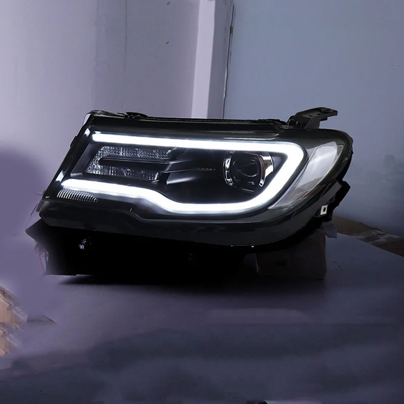

Car Styling Headlight Assembly LED Xenon Daytime Running Light Front Lamp Turn Signal Lighting For Jeep Compass 2017-2019