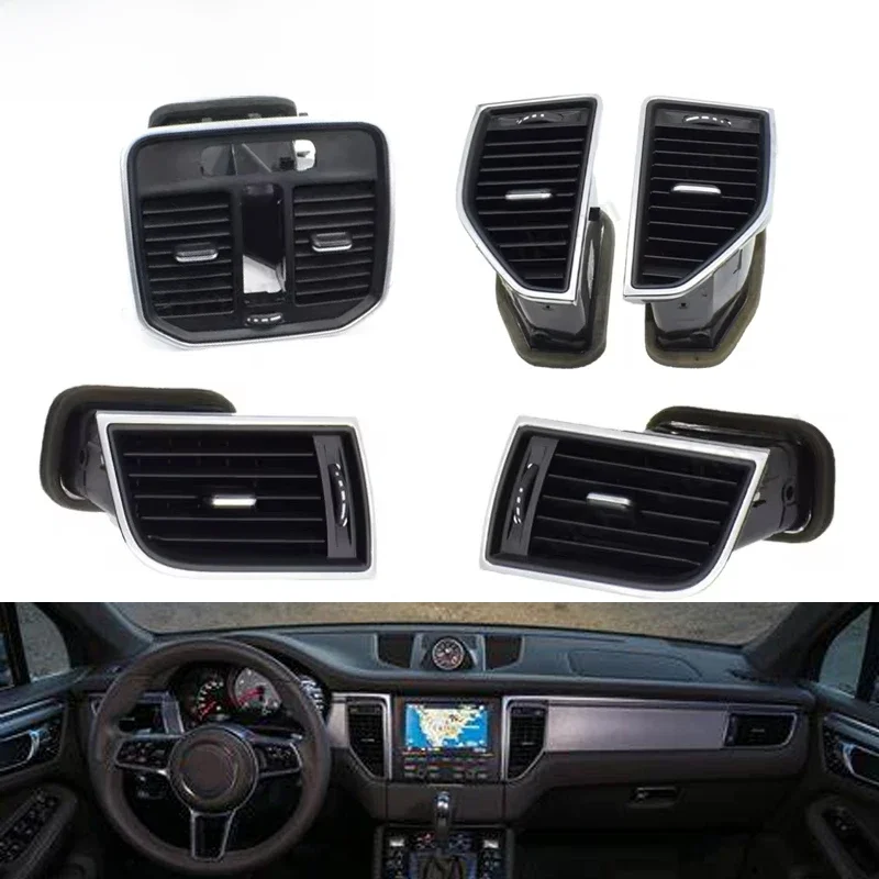 Voor Porsche Macan 2014 2015 2016 2017 Linksvoor Rechtsachter Ac Ventilatierooster Compleet Samenstel 95b819701d 95b819702d - afbeelding 2