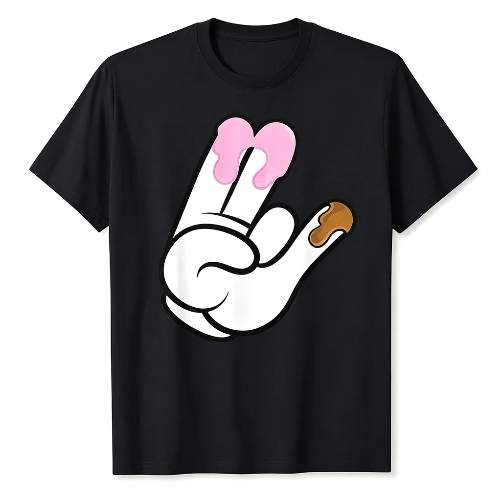 Funny Adult Shocker Graphic Tee Men Vintage Streetwear Tshirt Two in the Pink One in the Stink O-Neck Short Sleeve Top Clothing
