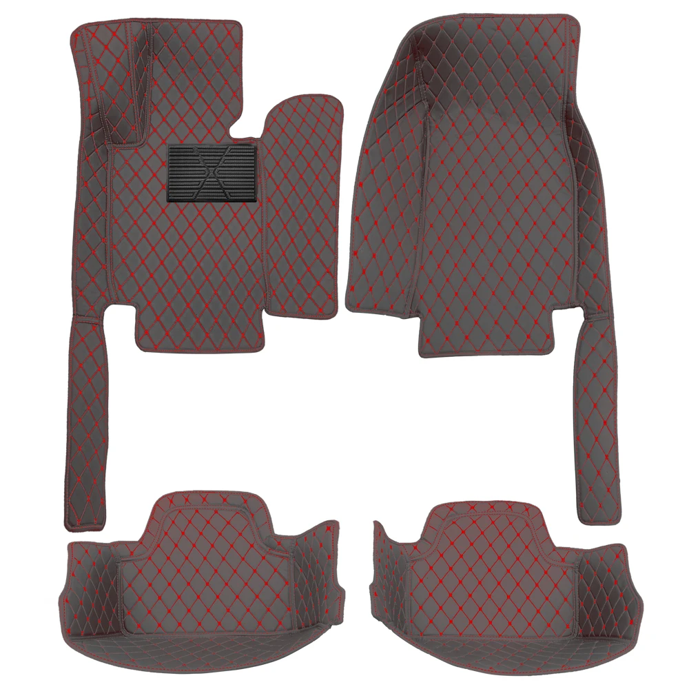 

Leather Car Floor Mats For Dodge For Durango 7seat 2016-2019 Automobile Carpet Rugs Foot Pads Interior