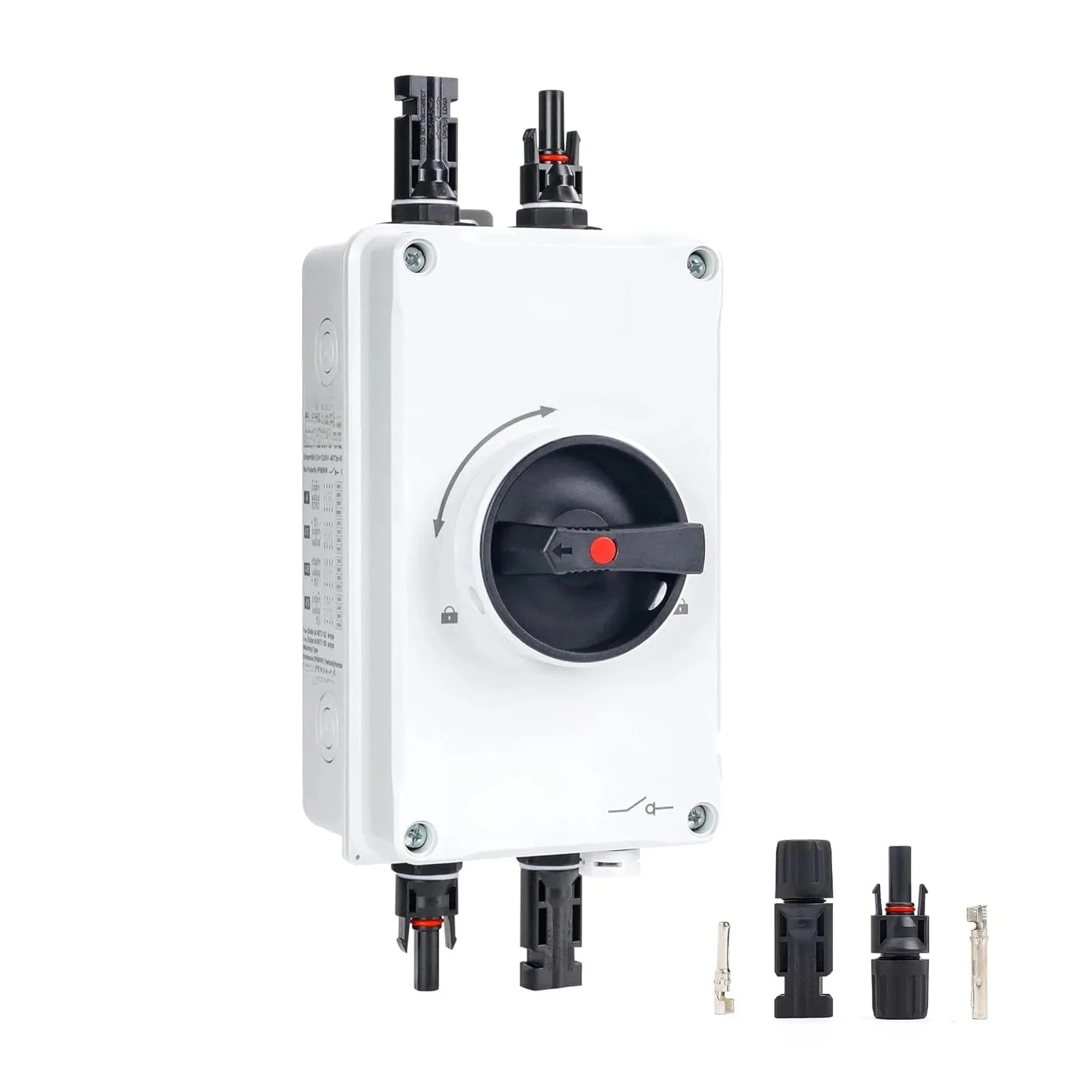 DC Solar Disconnect Switch Isolator Switch 32A1200V met IP66 Waterdichte behuizing PV Paneel Disconnect Switch voor zonnestels - afbeelding 2