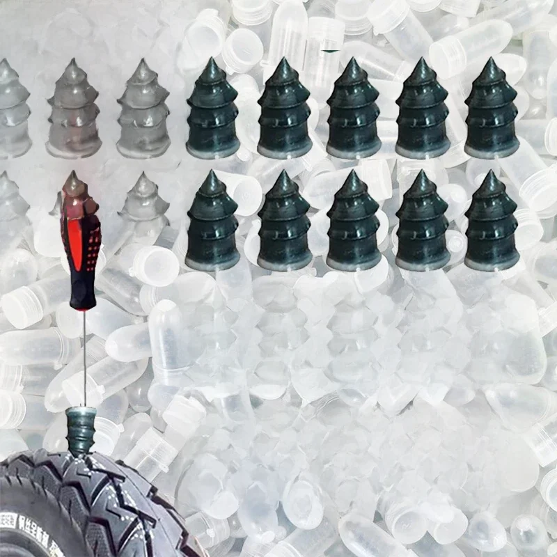 Kit de réparation de pneus sous vide, Kit de clous pour roues, voiture, moto, Scooter, outil de réparation de pneus sans chambre à air en caoutchouc, réparation sans colle