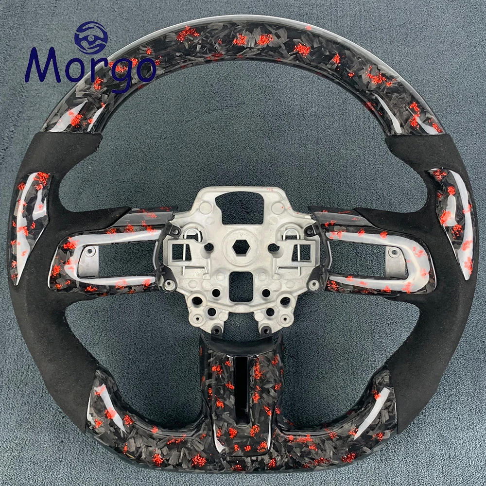 For Mustang Real Forged Carbon Fiber Steering Wheel For Ford Mustang 2018 2019 2020 2021 2022 2023 Car Steering Wheel Custom