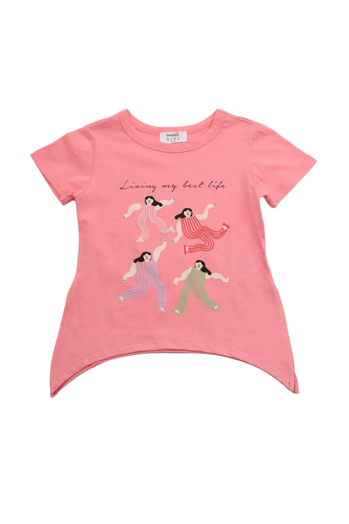 Kaus Rajutan Anak Perempuan Gusset Sisi Merah Muda