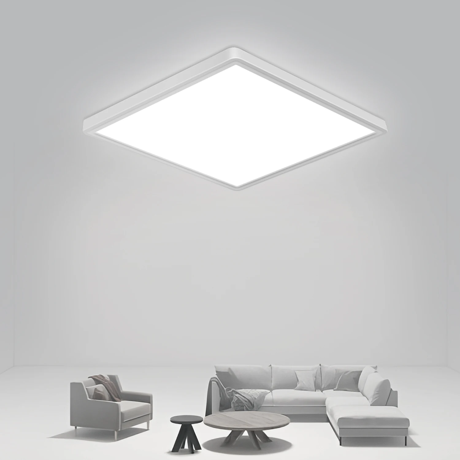 24 W Badezimmer-LED-Deckenleuchte, IP54, kaltweiß, 6500 K, Tageslicht, runde moderne Deckenleuchte für Wohnzimmer, Schlafzimmer, Küche