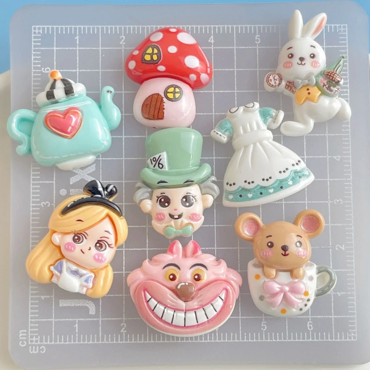 10 pezzi in resina di cartone animato simpatico animale stile Ranch orecchini ciondolo scrapbook artigianale ornamenti in miniatura fai da te accessori
