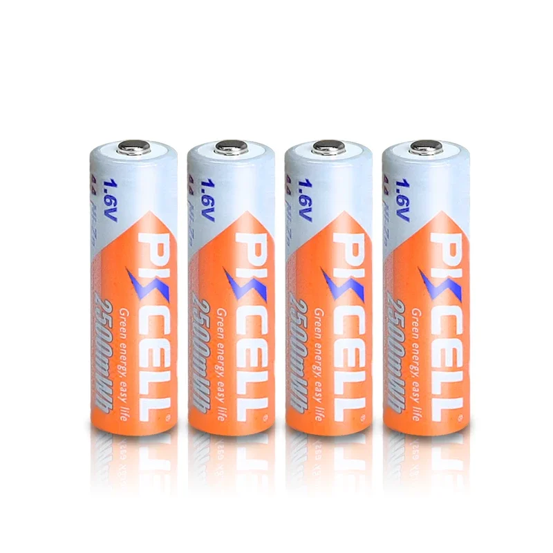 16PC PKCELL AA Batteries 2500mWh 1.6V NIZN AA Rechargeable Battery Camera toys battery with NI-ZN Battery Charger