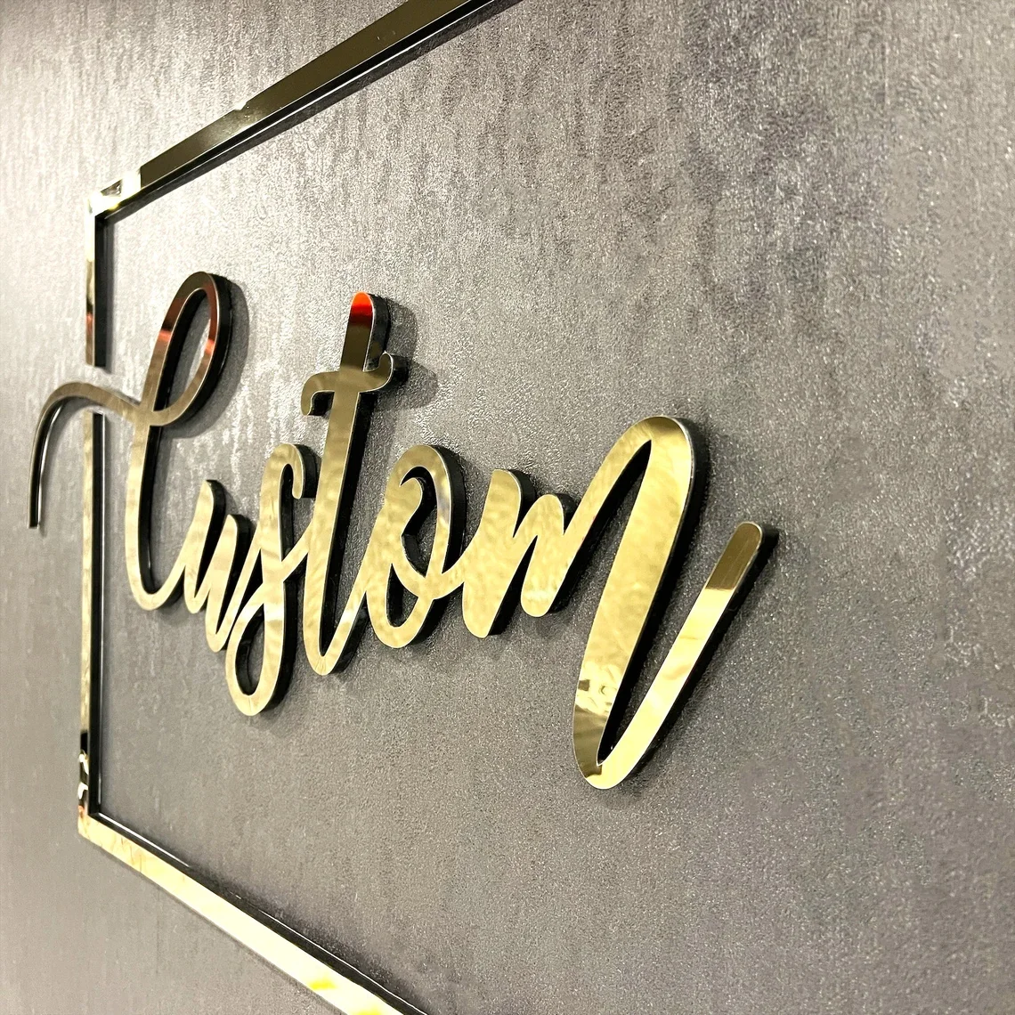 Custom Business Logo Spa Decor Indoor Metal Signs Aesthetics Beauty Salon Sign Laser Cut Sign Reception Office Wall Sign