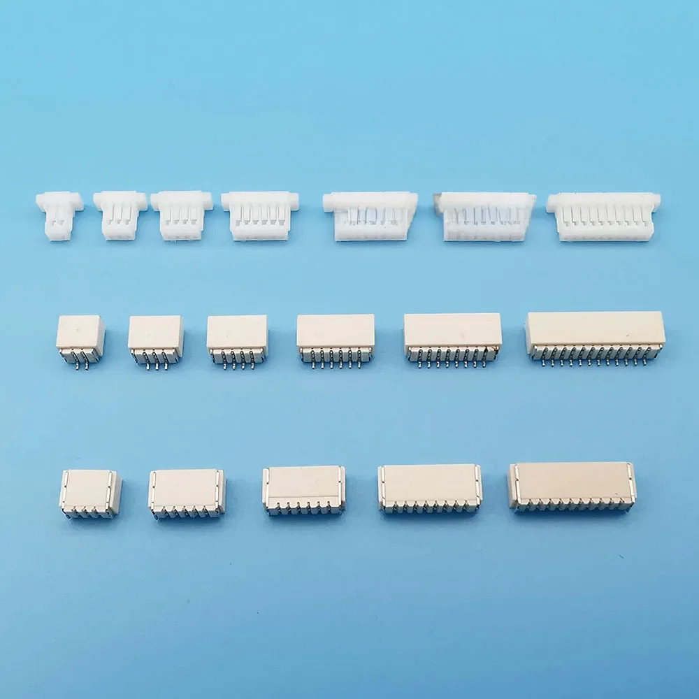 50szt JST SH1.0 Złącze 2P 3P 4P 5P 6P 7P 8P 9P 10Pin SMT SMD Pionowe / Poziome Gniazdo Obudowa SH 1.0mm — zdjęcie 2