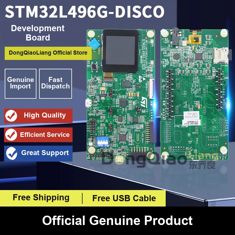 In stock: STM32L496G-DISCO Discovery Kit – Development board featuring the STM32L496AG MCU