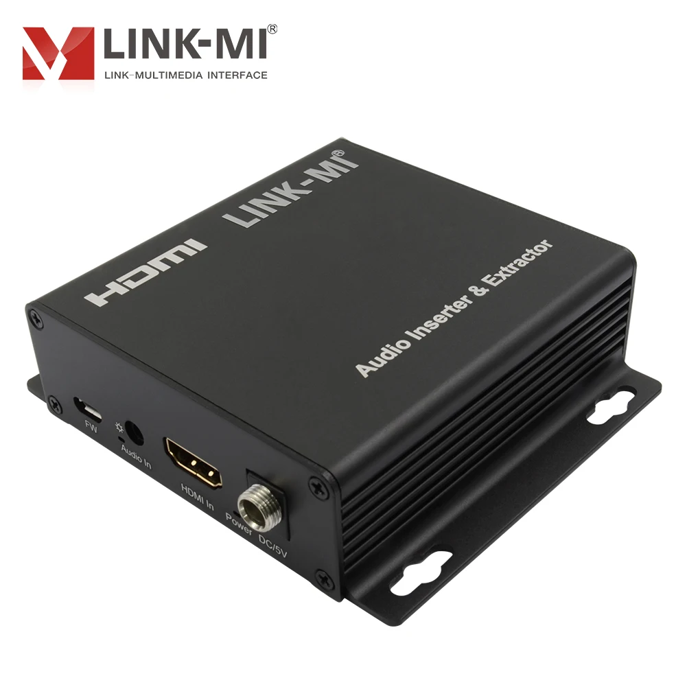 Konverter Audio HDMI 4K @ 60Hz, ekstraktor/Inserter HDMI 2.0, mendukung 18Gbps CEC Audio Embedding DIP Switch ekstrak Audio Digital