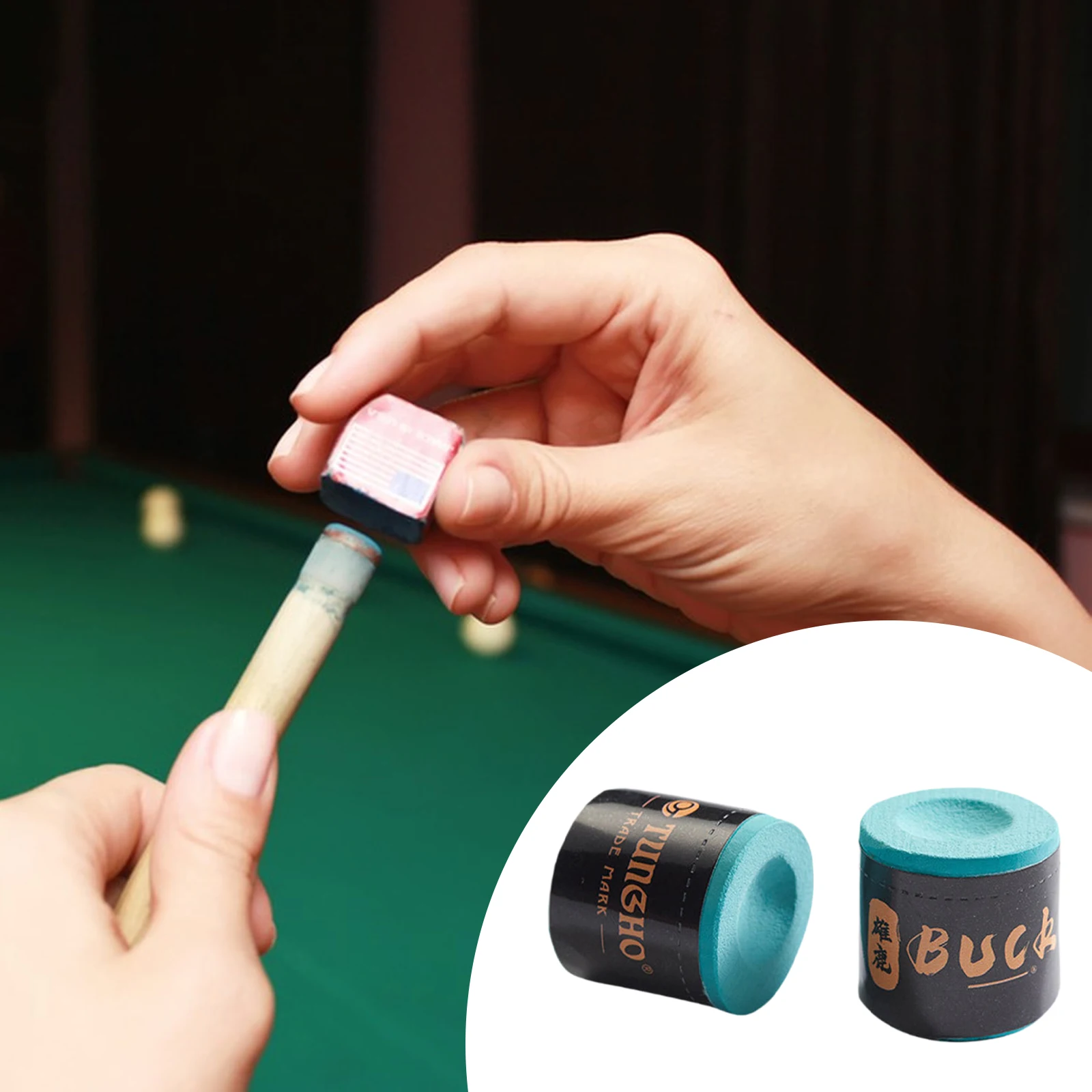2 Pieces Pool Cue Chalk Portable Pool Chalk Cube Pool Lightweight Cylinder Shape Premium Texture for Indoor Club Tournament Use