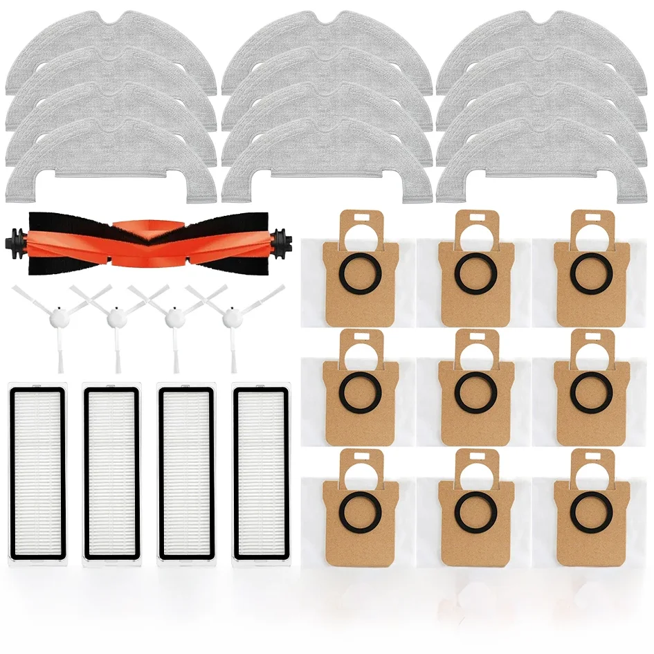 Pièces de rechange pour aspirateur Robot Xiaomi X10, brosse latérale principale, filtre Hepa, tissu de vadrouille, sac à poussière, accessoires