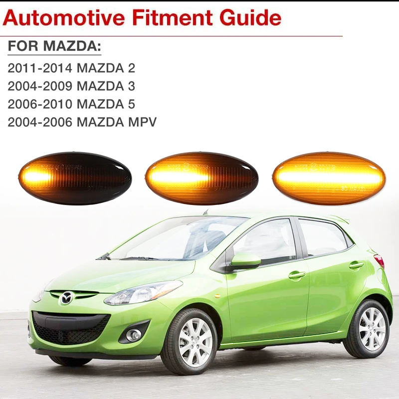 2 قطعة وامض متتابع وميض/تدفق العنبر بدوره إشارة الجبهة الجانب ماركر ضوء لمازدا 2 3 5 6 GG GY MPS BT-50 MPV MPV II 12 فولت