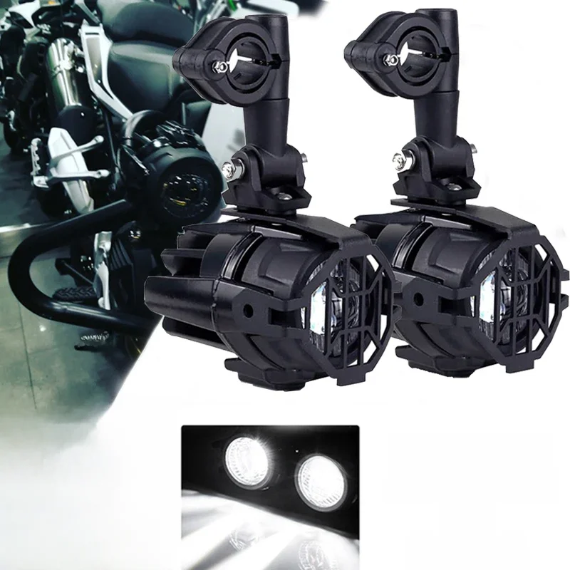 2 Stuks 40W Led Hulplamp 6000K Super Heldere Mist Aandrijflicht Kits Led Verlichtingslampen Drl Voor Motorfiets Bmw K1600 R 1200G - afbeelding 2