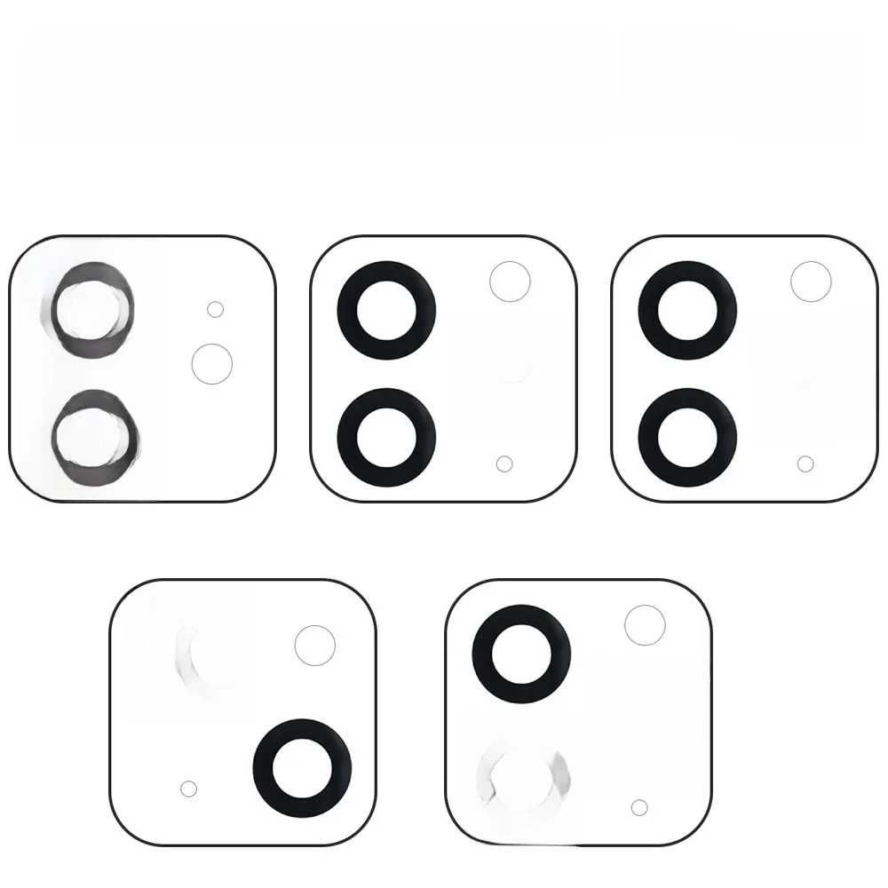 Verre de caméra arrière pour Apple iPhone 11 12 13 Mini Pro Max, pièce de rechange d'objectif de caméra arrière et adhésif 3m