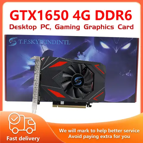GTX1650 4GB desktop Graphics Card GAMING Gamer 128Bit GDDR6 Laptop chip PCI Express 3.0 Video Cards For PC DVI DP
