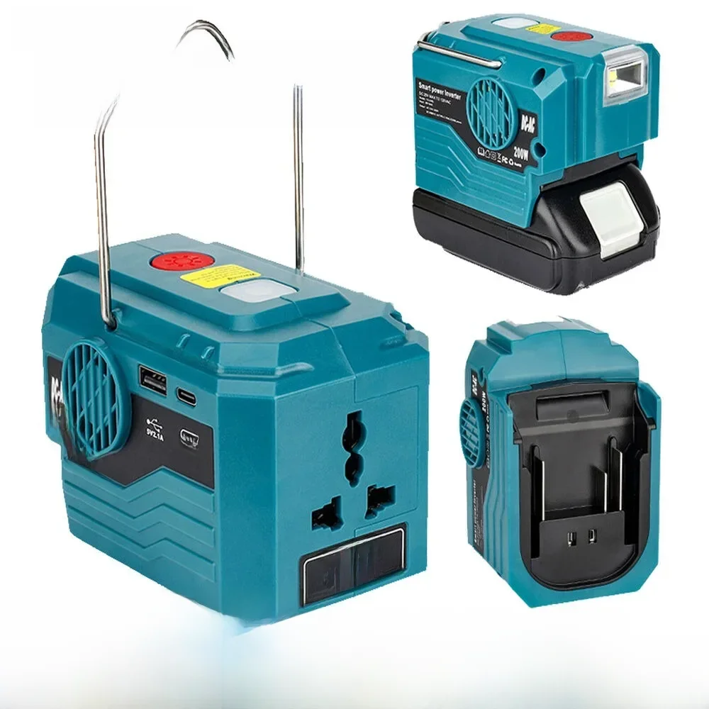 200W Wechsel richter für Makita 18V Batterie zu Wechselstrom 120V/220V, tragbarer Wechsel richter