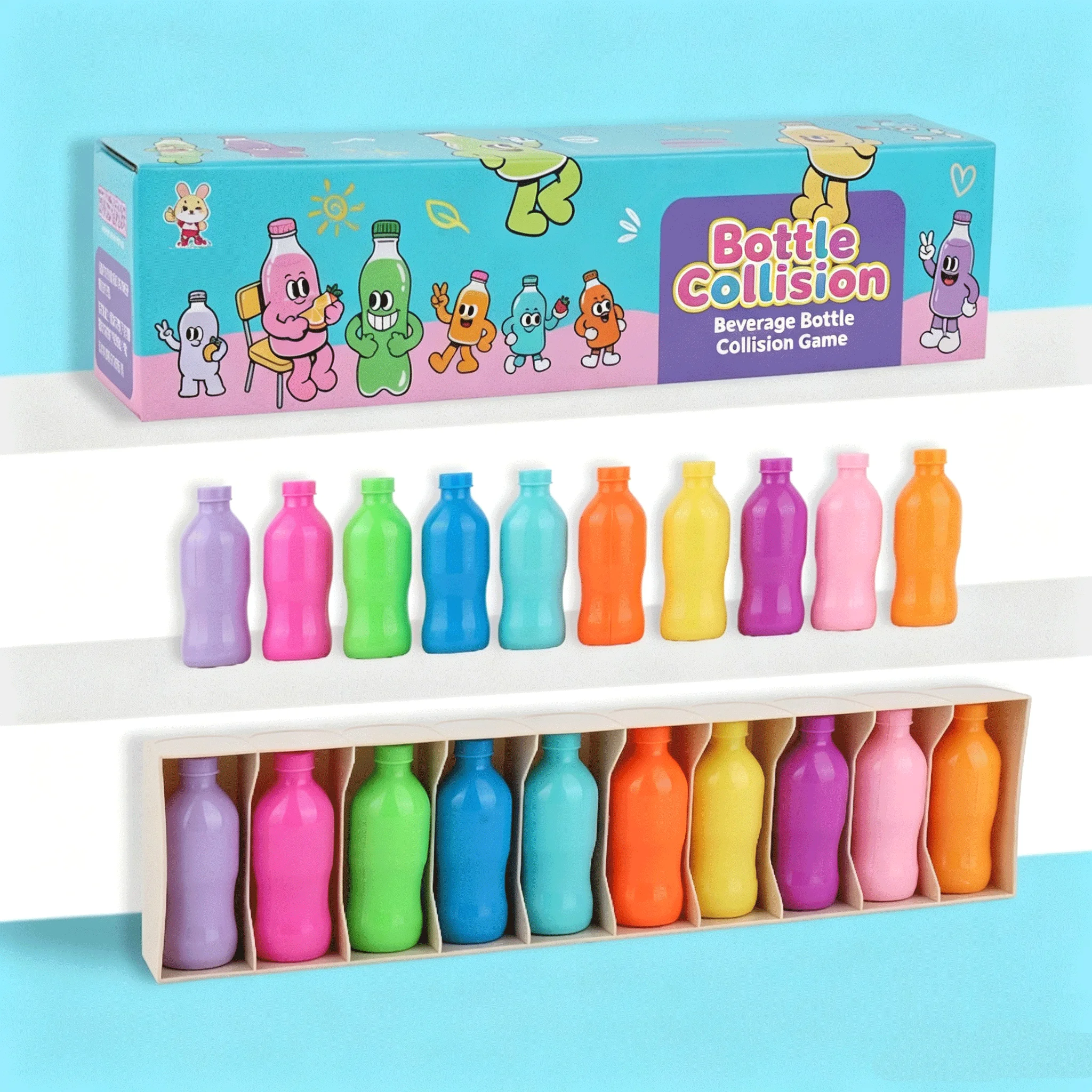 Fun Bottle-Guessing Memory Game | Children's Color Matching Beverage Game | Concentration Training and Observation Skills Puzzle Toy | Parent-Child Interactive Board Game Brain Exercise Challenge