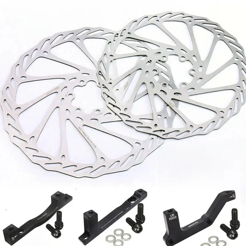 AliExpress UK Bicycle Brake Rotor 160mm 180mm 203mm MTB Disc Brake Rotors 180/203 PM IS Bike Rotor Adapter MTB Brakes Set Part