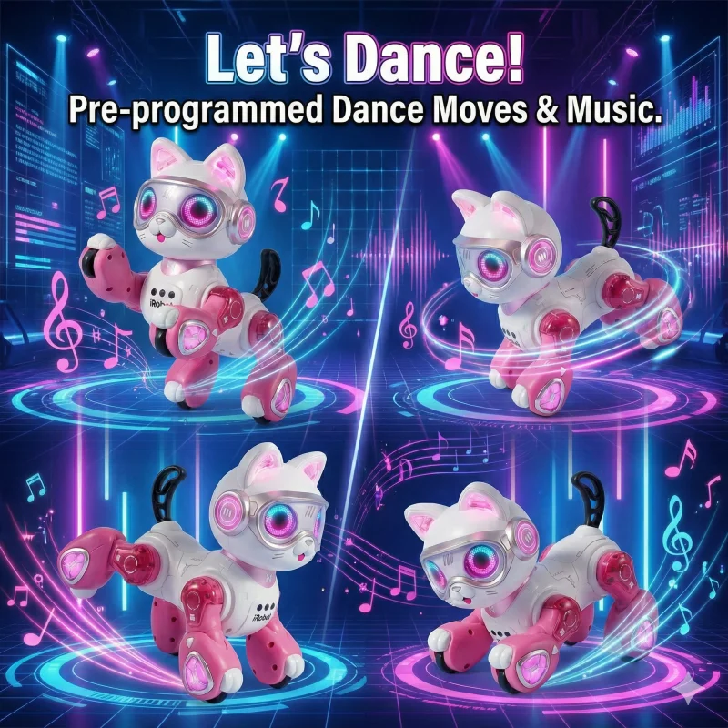 

YIMI Intelligent RC Robot Dog: Programmable Dancing Toy with LED Lights, Music & Remote Control - Perfect Electronic Pet Gift