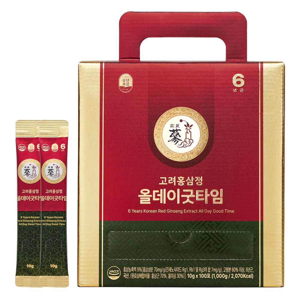 PNBG Allday Goodtime 6 years Korean red ginseng stick 10g * 100p in box