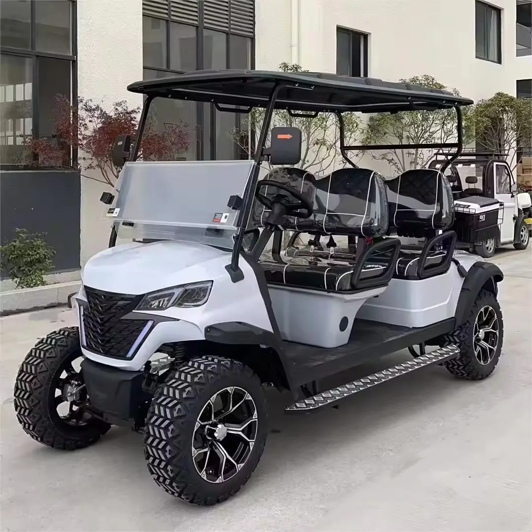 China Hersteller 6-Sitzer elektrische Golf wagen multifunktion ale 48V Lithium elektrische Golf wagen zu verkaufen