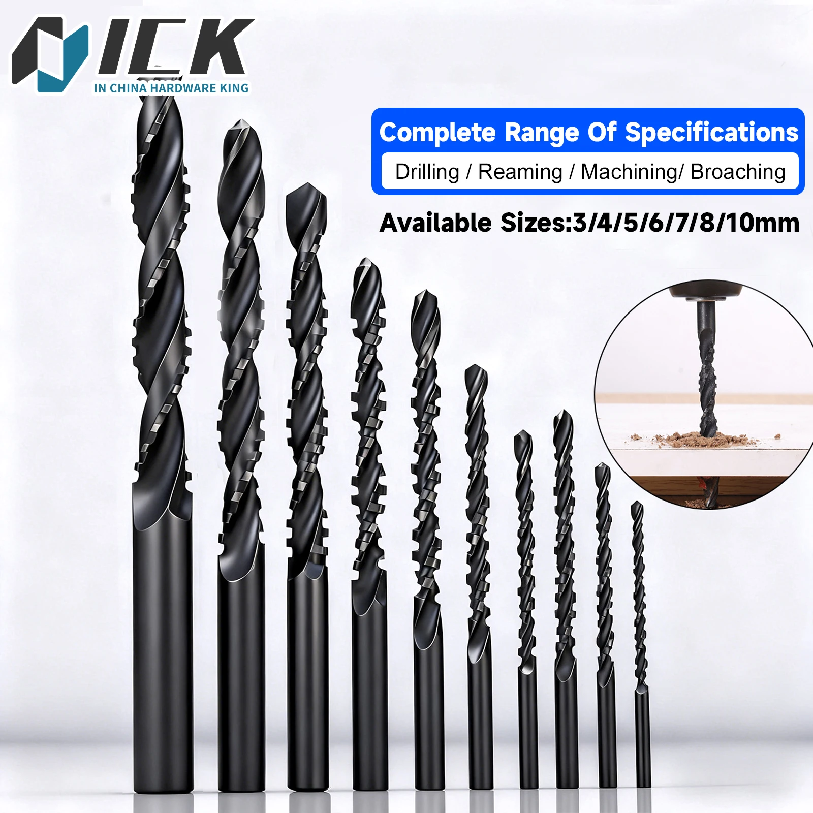 لقمة مثقاب عالمية HSS للحفر وتشكيل التوسيع والقطع الزخرفية بالخشب PVC والمعادن بتصميم متعدد الاستخدامات 4 في 1