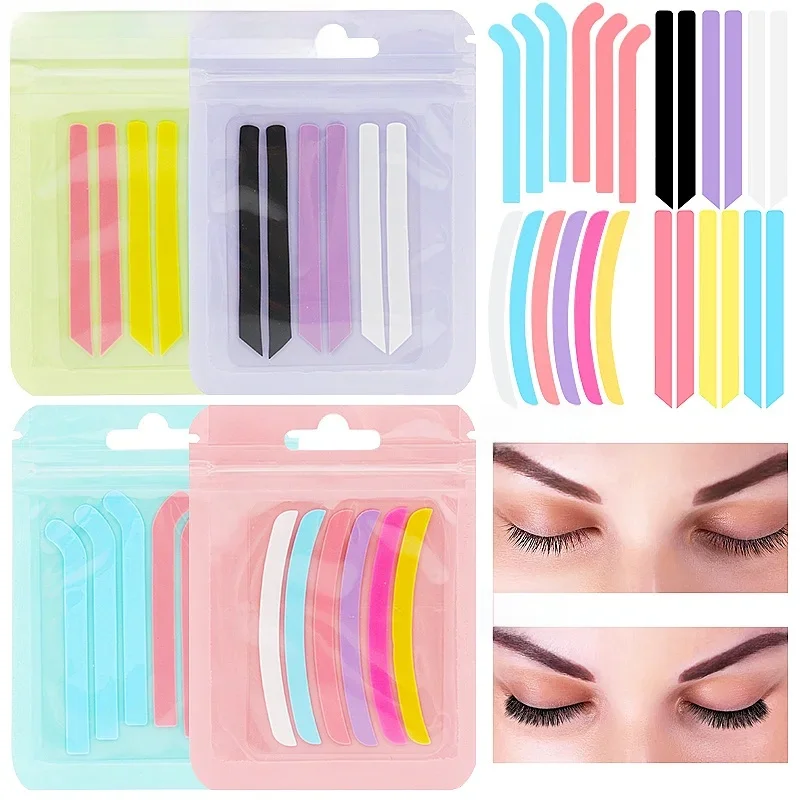 6 sztuk podnoszenie rzęs pasek silikonowy wielokrotnego użytku Eye Lash Lift Curler Pad trwała wstążka przedłużanie rzęs dostarcza narzędzia do makijażu — zdjęcie 2