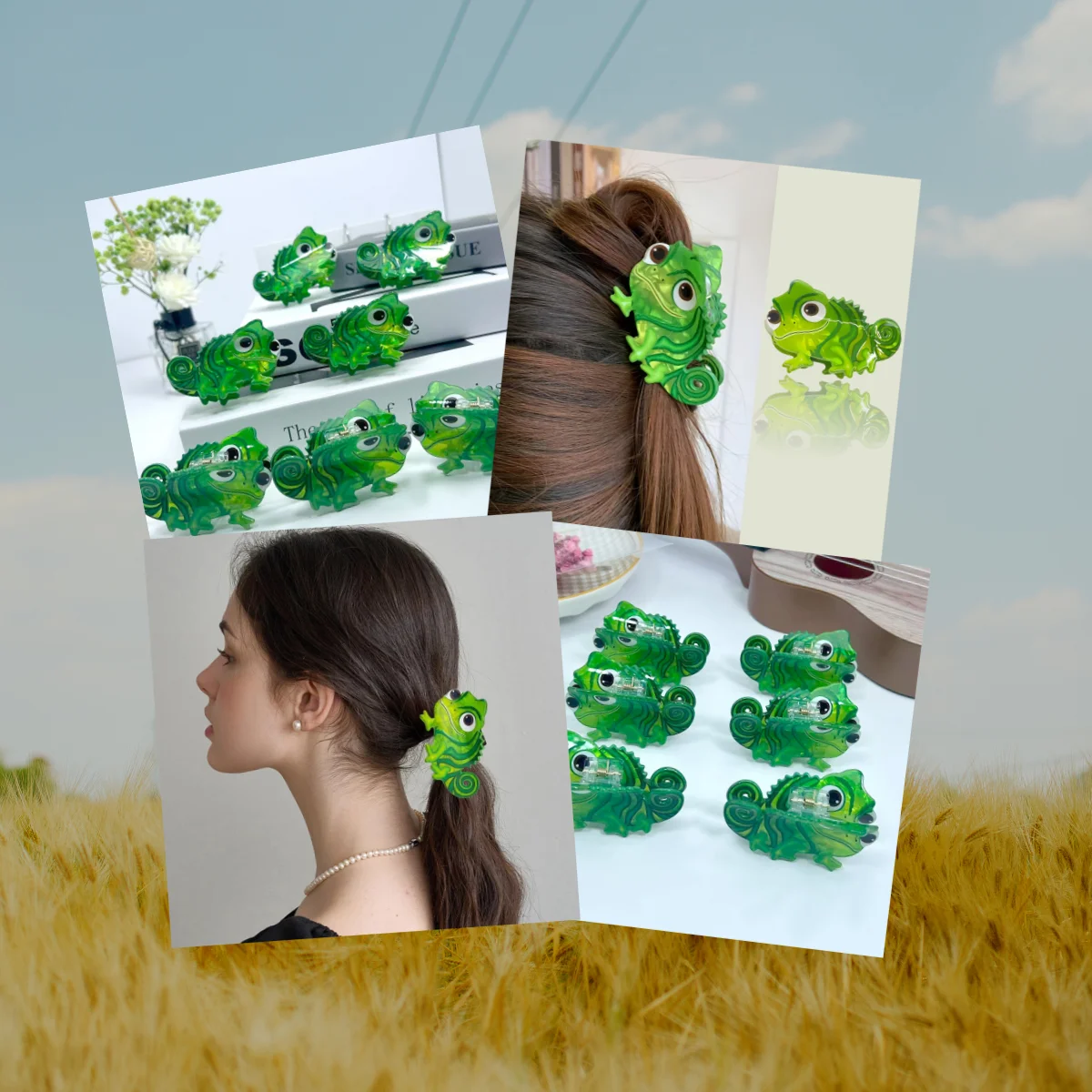 

Креативные аксессуары для волос в виде акулы – милые зеленые нескользящие заколки для ежедневного использования