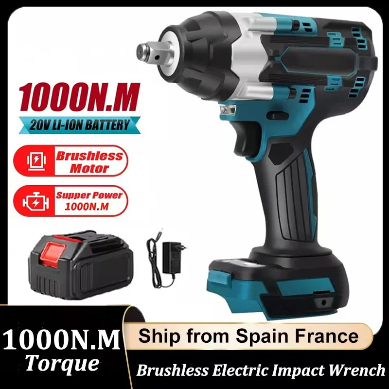 1000N.M Torque Brushless Electric Impact Wrench 1/2